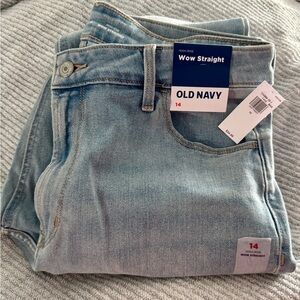 Old Navy Women's Wow Straight Light Blue Jeans
